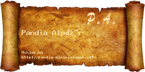 Pandia Alpár névjegykártya